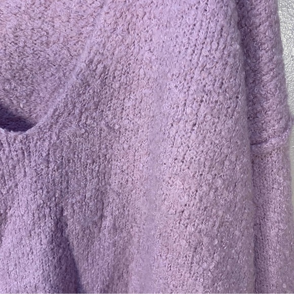 Free People Lofty Oversized Slouchy Alpaca Blend Boucle Pullover Sweater - Picture 7 of 15